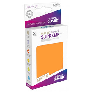 Ultimate Guard 60ct Japanese Size Supreme UX Matte Sleeves Orange (10602) Supplies Ultimate Guard   