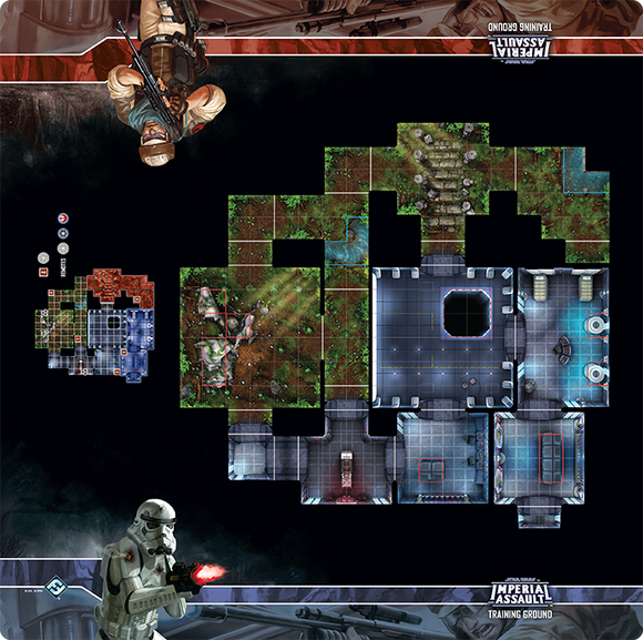 Star Wars Imperial Assault Playmat Training Ground Skirmish Map Miniatures Fantasy Flight   