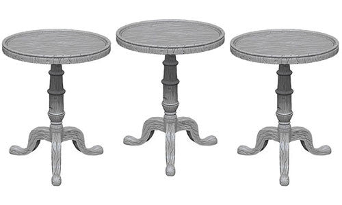 WizKids Deep Cuts Unpainted Miniatures: Small Round Tables Miniatures WizKids   