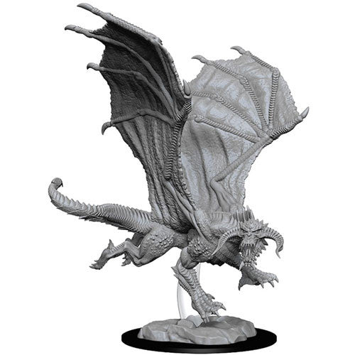 D&D Nolzur's Marvelous Unpainted Miniatures: Young Black Dragon Miniatures WizKids   