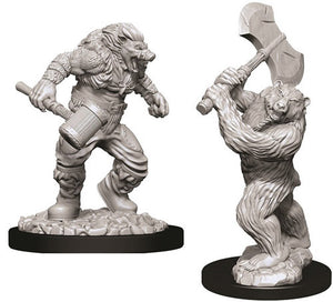 D&D Nolzur's Marvelous Unpainted Miniatures: Wereboar & Werebear Miniatures WizKids   