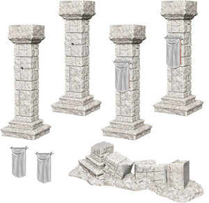 WizKids Deep Cuts Unpainted Miniatures: Pillars & Banners Miniatures WizKids   